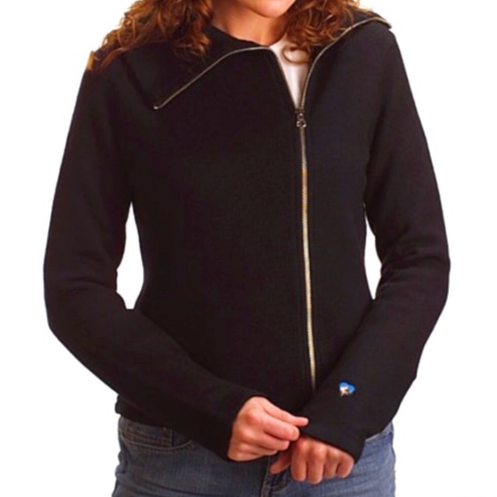 Kuhl Prague Dk Gray Zip Merino Wool Sweater